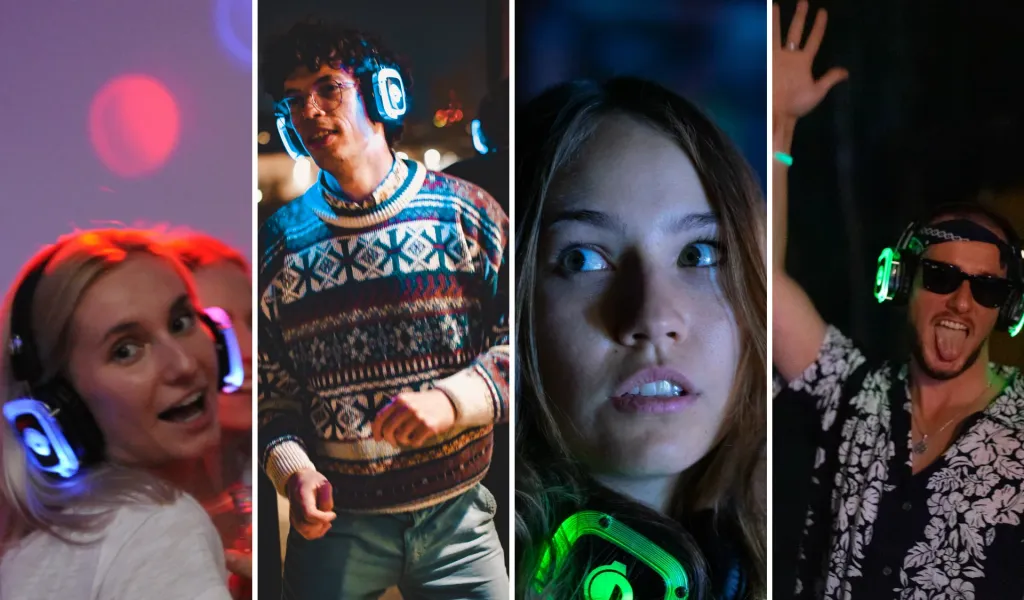 Wspólna zabawa na imprezie domowej z silent disco